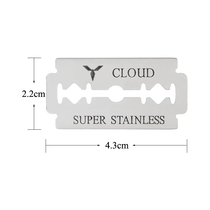 Meisha 100pcs Double-sided Razors Blades Stainless Steel Shaver Blades Men Double Edge Razor Sharp Thin Blade Face Care C0011A