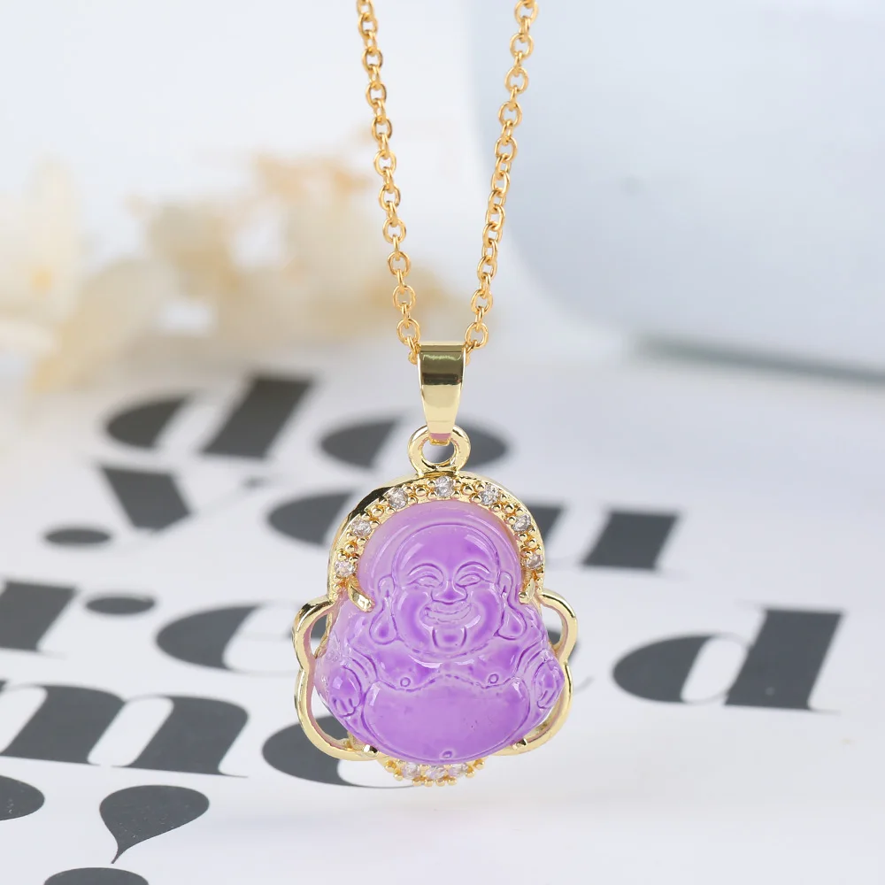 New Design Of Religious Geometry Buddha Peace Blessing Pendant Necklace Fashion High Quality Stainless Steel Chain For Men Women