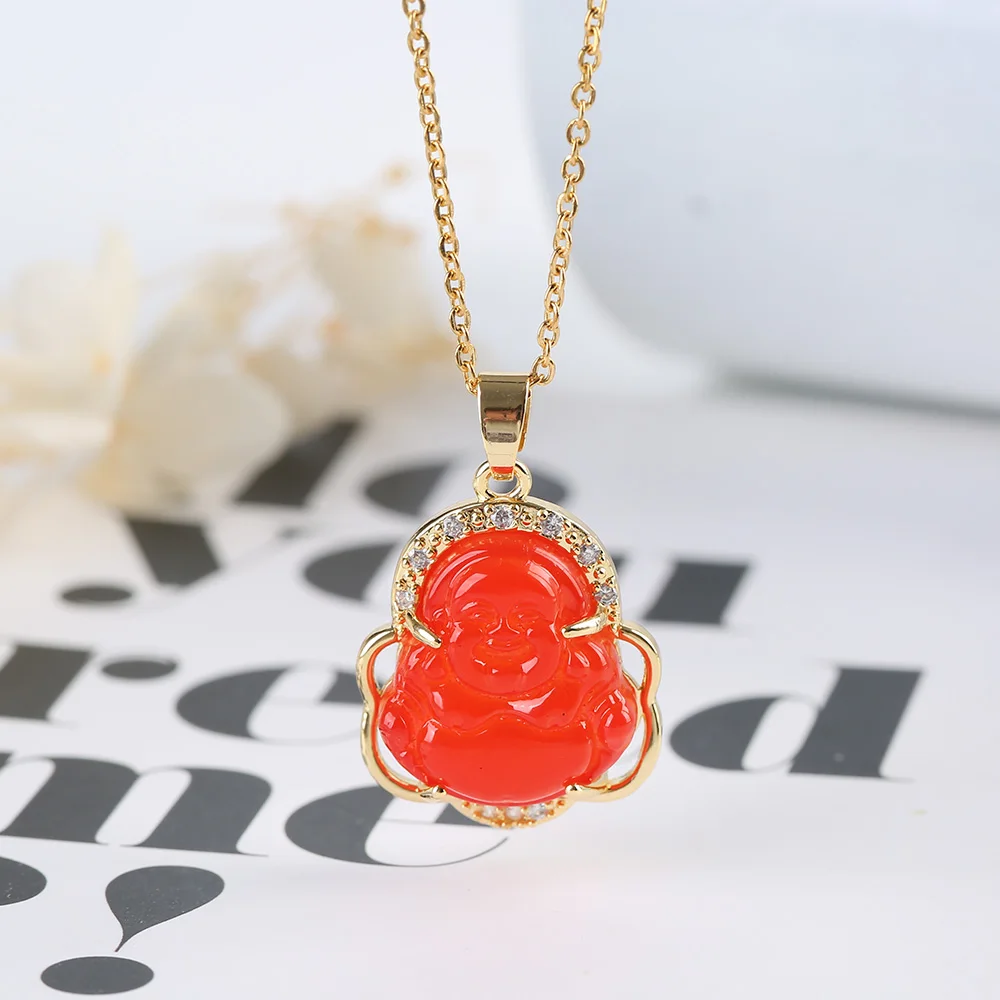 New Design Of Religious Geometry Buddha Peace Blessing Pendant Necklace Fashion High Quality Stainless Steel Chain For Men Women