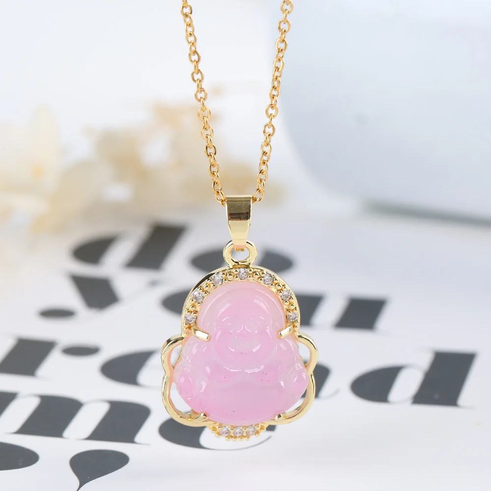 New Design Of Religious Geometry Buddha Peace Blessing Pendant Necklace Fashion High Quality Stainless Steel Chain For Men Women