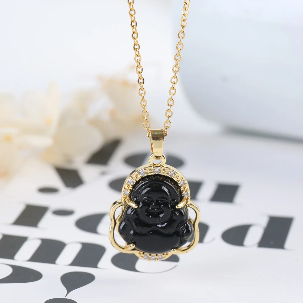 New Design Of Religious Geometry Buddha Peace Blessing Pendant Necklace Fashion High Quality Stainless Steel Chain For Men Women