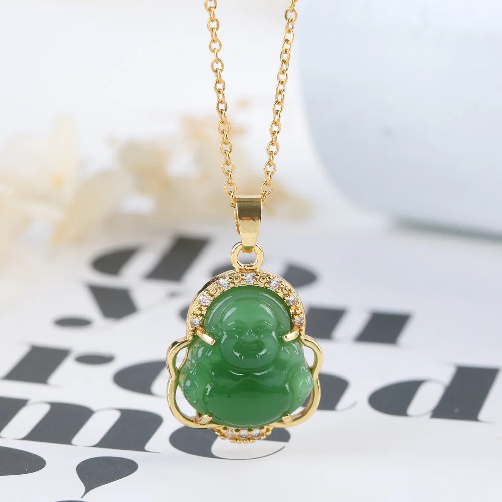 New Design Of Religious Geometry Buddha Peace Blessing Pendant Necklace Fashion High Quality Stainless Steel Chain For Men Women