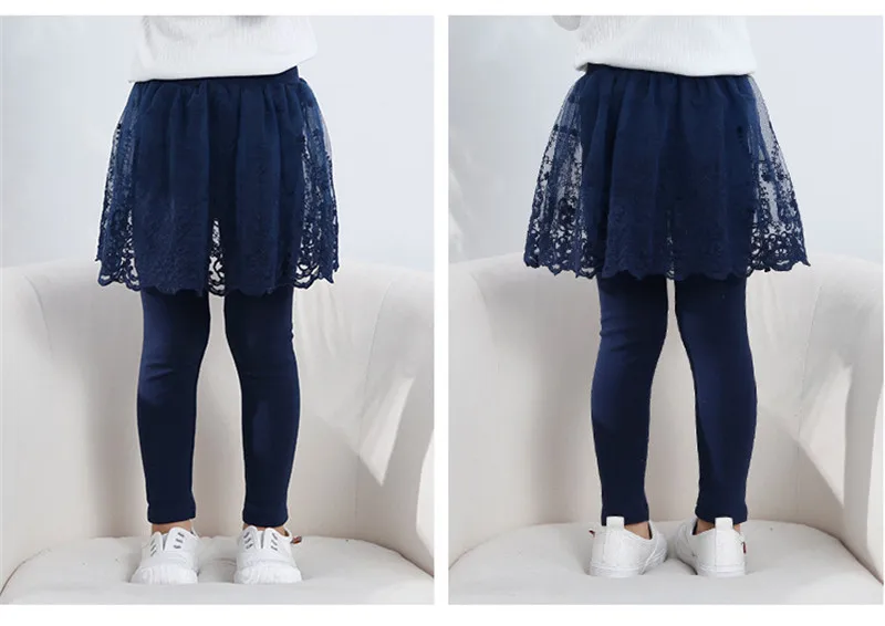 Girls Leggings Spring Autumn Skirt-Pants Lace Princess Kids Trousers Children Pants