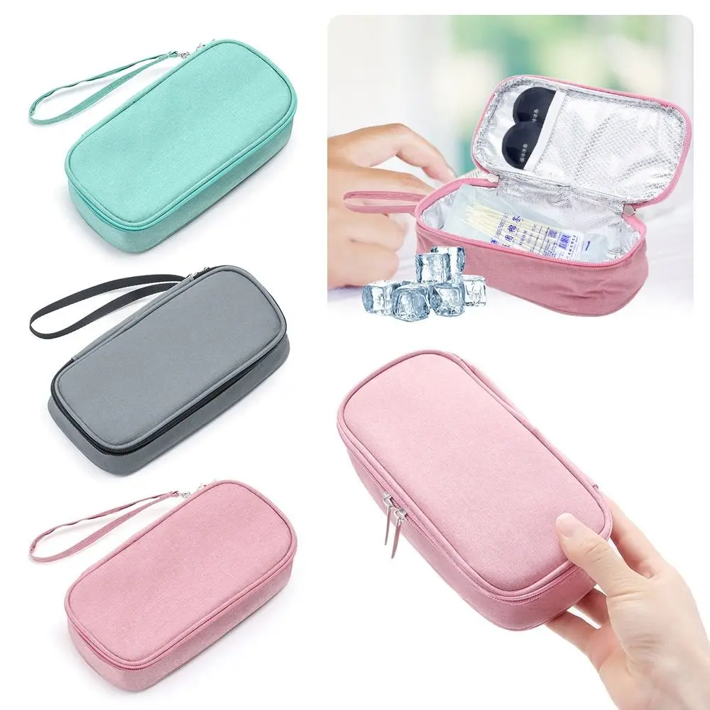 Thermal Insulated Insulin Cooling Bag Diabetic Pocket Pill Protector Medicla Cooler without Gel Oxford Waterproof Travel Case