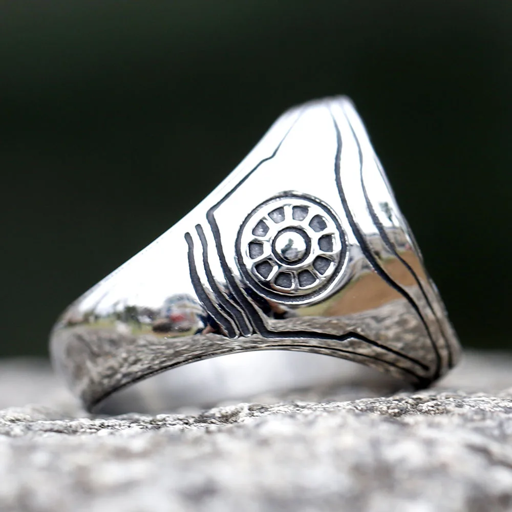 New 316L Stainless Steel Vintage Rings Men's Fashion Hip Hop Biker Rings movie Jewelry Birthday Creative Gift free shipping