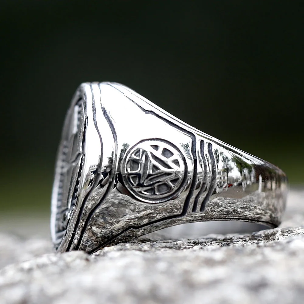 New 316L Stainless Steel Vintage Rings Men's Fashion Hip Hop Biker Rings movie Jewelry Birthday Creative Gift free shipping