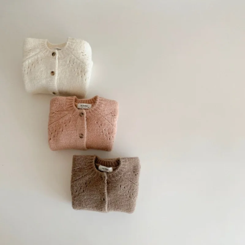 Autumn New Baby Boys Girls Coat Baby Sweater Toddler Knit Cardigans Newborn Knitwear Long-sleeve Cotton Baby Jacket Tops