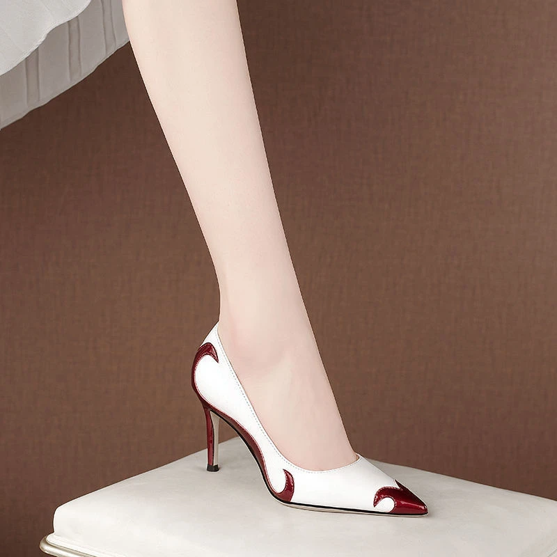 Summer New Pointed Toe Stiletto Sandals High Heel Women's Shoes Banquet Party Women's Shoes Fashion Wedding Shoes 6.5-9cm Pumps