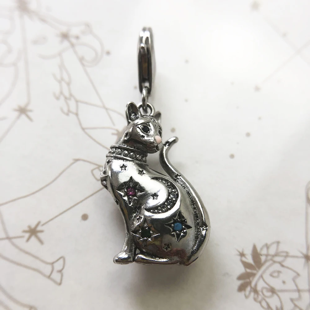 Magic Cat Constellation Personal Lucky Charm For Women 925 Sterling Silver Romantic Pendant