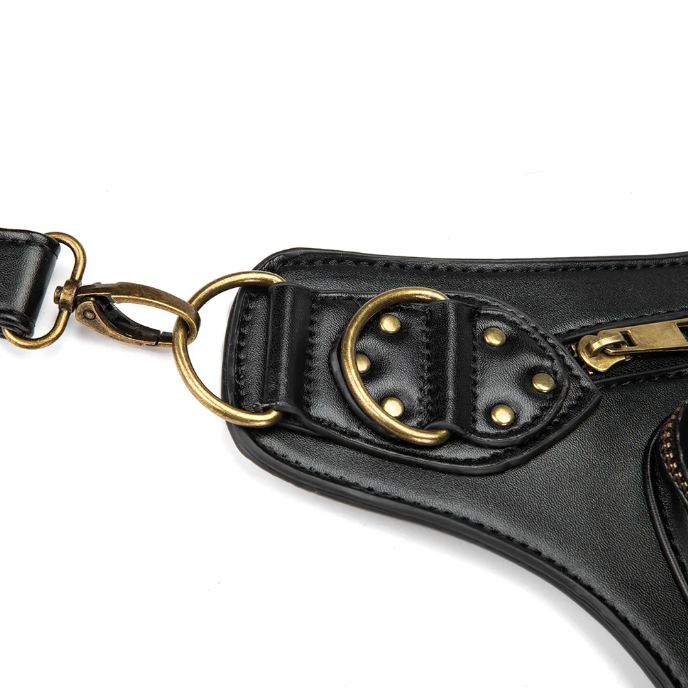 Steampunk Waist Leg Bags Women Men Victorian Style Holster Bag Motorcycle Thigh Hip Belt Packs Messenger Shoulder Bags