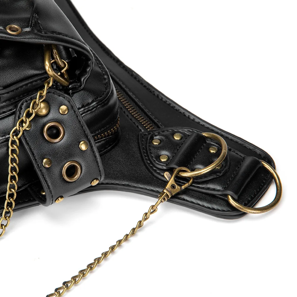 Steampunk Waist Leg Bags Women Men Victorian Style Holster Bag Motorcycle Thigh Hip Belt Packs Messenger Shoulder Bags