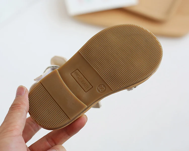 Girl Sandals Bowtie Braided Soft 21-30 Inafnt Children Sliders Bohemia Style Classic Fashion Open Toe Non-slip Kids Flats