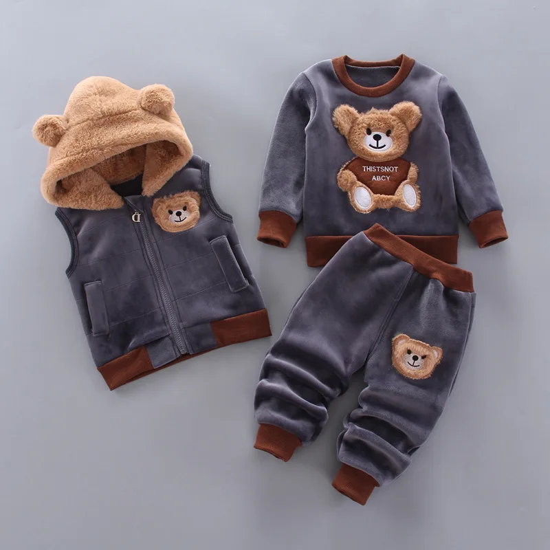 Boys Clothes Autumn Winter Warm Baby Girl Clothes Kids Sport Suit Outfits Newborn Clothes Infant Baby Christmas Clothing Sets