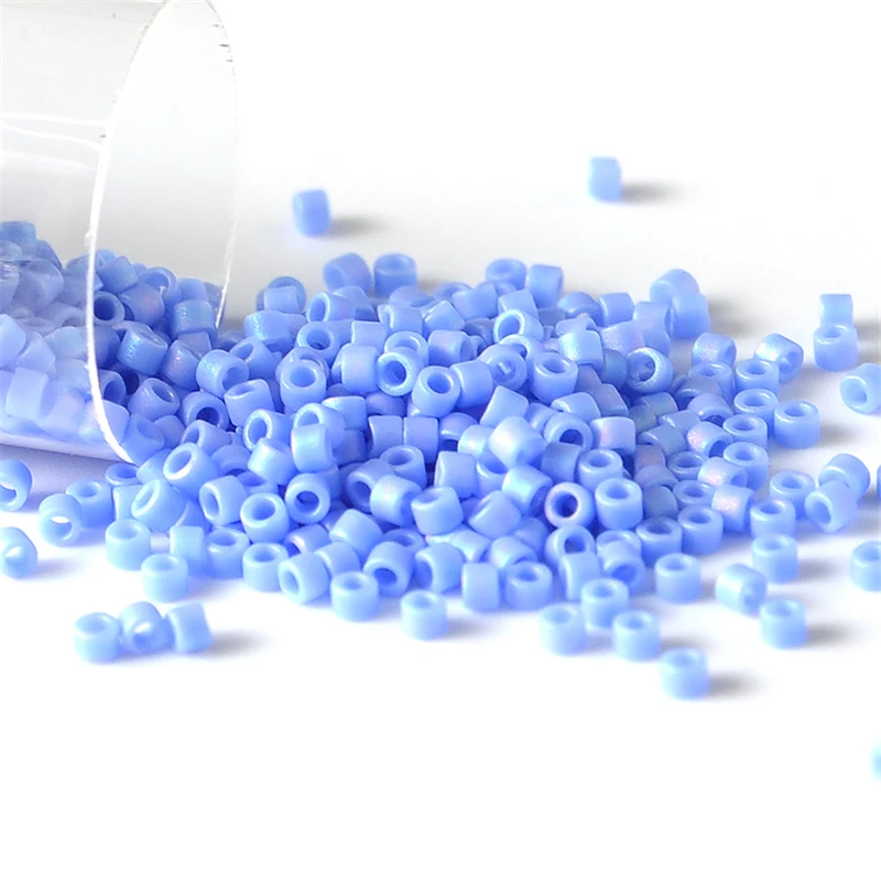 10g/Pipe 1.6mm Miyuki Beads Frosted Rainbow Japanese Delica Glass Bead For French Embroidery DIY Jewelry Making Accessories