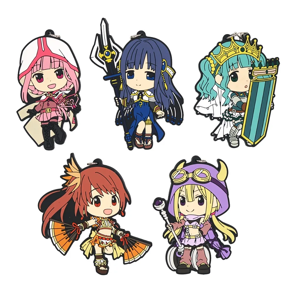 Mahou Shoujo Madoka Game Anime Tamaki Iroha Kyouko Mami Sayaka Homura Tsuruno Futaba Mitsuki Acrylic PVC Keychain