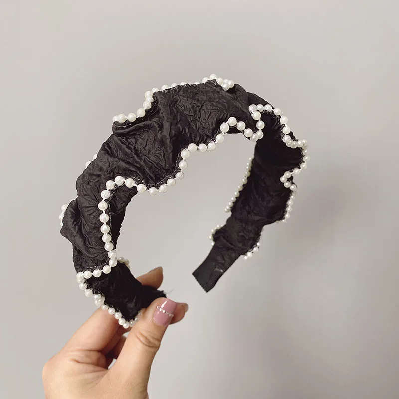 Leather Solid Color Knotted Hairband knitting Hair Hoop Bow Headband Women Girls Retro makeup Hair Accessories