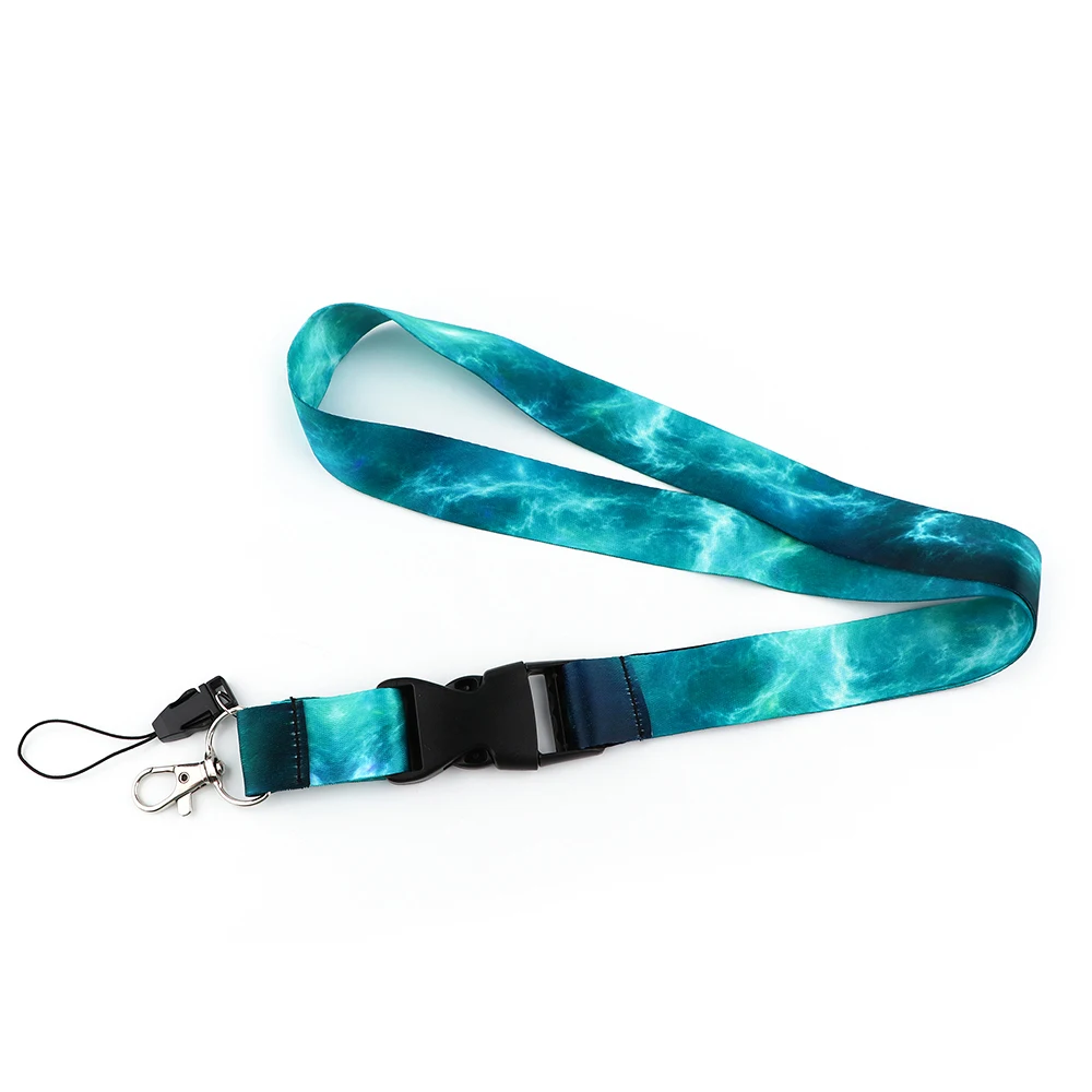 LT1168 Fashion Starry sky Neck Strap Lanyards Keychain Badge Holder ID Card Pass Hang Rope Lariat Lanyard Keyring Accessories