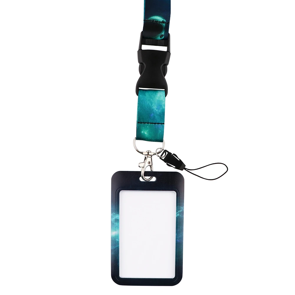 LT1168 Fashion Starry sky Neck Strap Lanyards Keychain Badge Holder ID Card Pass Hang Rope Lariat Lanyard Keyring Accessories