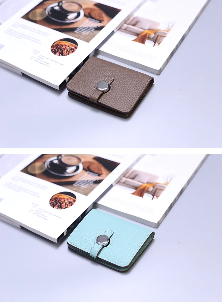Genuine Leather Unisex Money Bag Luxury Design Famous Brand Hasp Square Wallet Fashion Card Holders Women Small Coin Purses