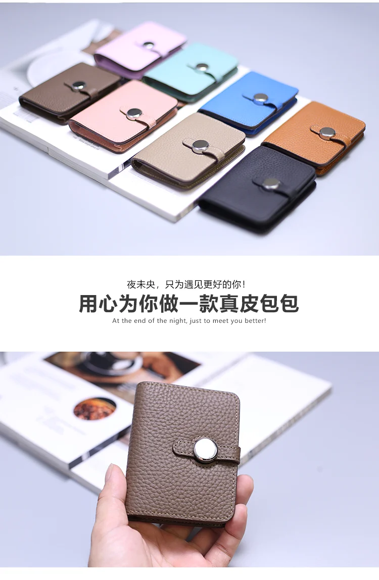 Genuine Leather Unisex Money Bag Luxury Design Famous Brand Hasp Square Wallet Fashion Card Holders Women Small Coin Purses
