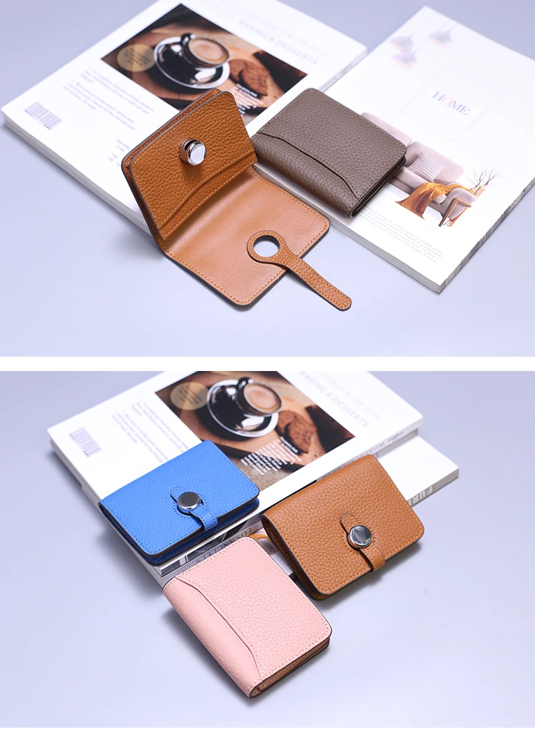 Genuine Leather Unisex Money Bag Luxury Design Famous Brand Hasp Square Wallet Fashion Card Holders Women Small Coin Purses