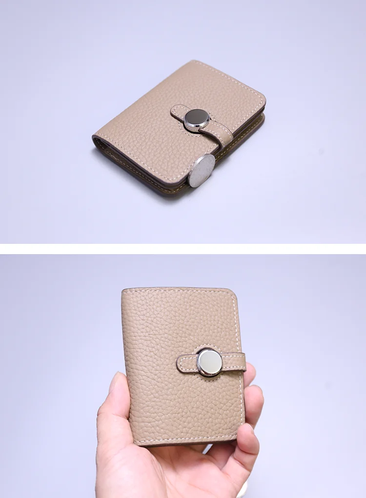 Genuine Leather Unisex Money Bag Luxury Design Famous Brand Hasp Square Wallet Fashion Card Holders Women Small Coin Purses