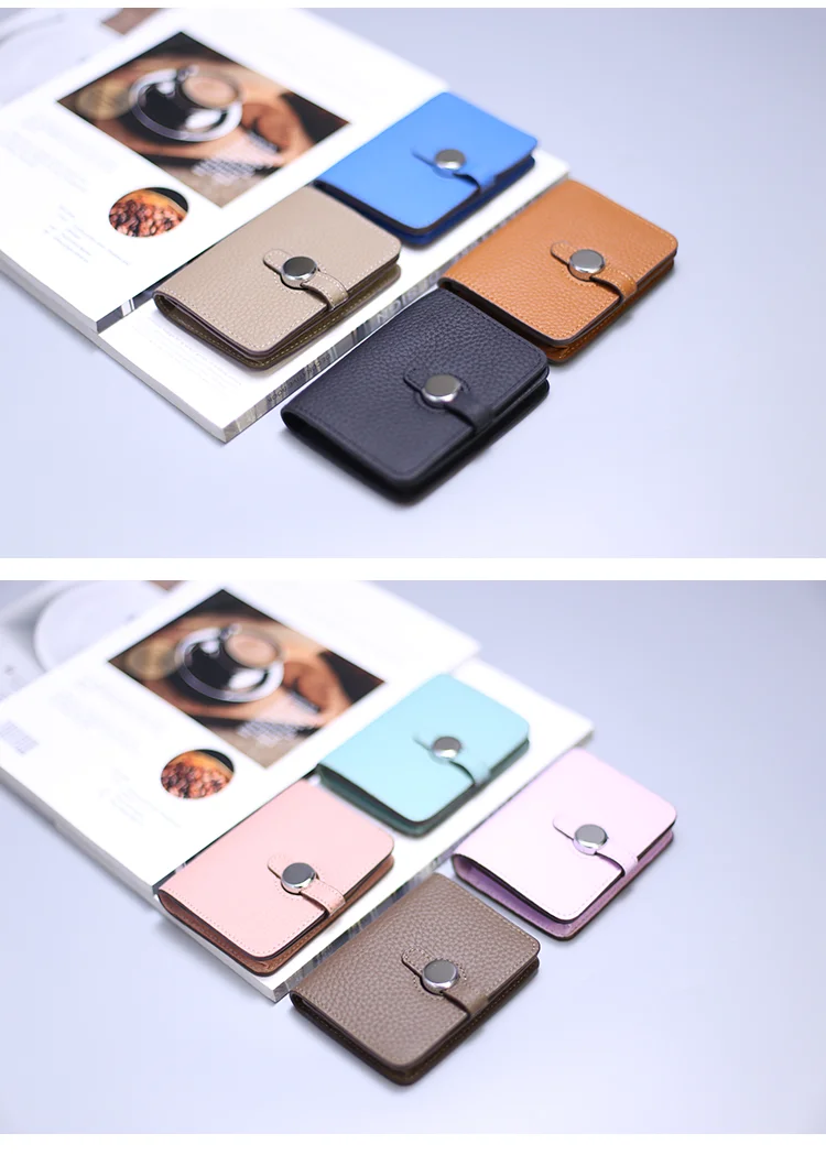 Genuine Leather Unisex Money Bag Luxury Design Famous Brand Hasp Square Wallet Fashion Card Holders Women Small Coin Purses