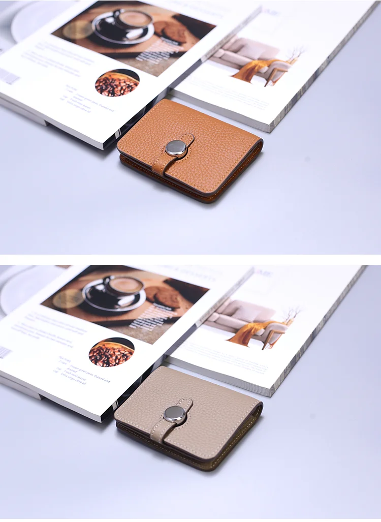 Genuine Leather Unisex Money Bag Luxury Design Famous Brand Hasp Square Wallet Fashion Card Holders Women Small Coin Purses