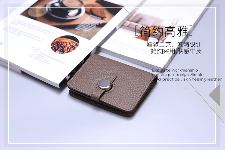 Genuine Leather Unisex Money Bag Luxury Design Famous Brand Hasp Square Wallet Fashion Card Holders Women Small Coin Purses