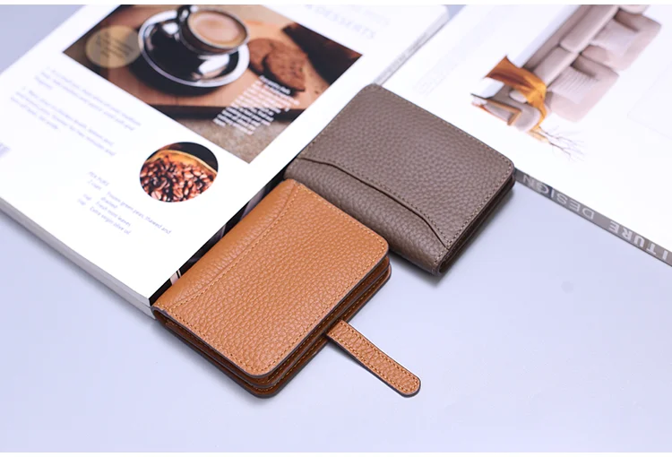 Genuine Leather Unisex Money Bag Luxury Design Famous Brand Hasp Square Wallet Fashion Card Holders Women Small Coin Purses