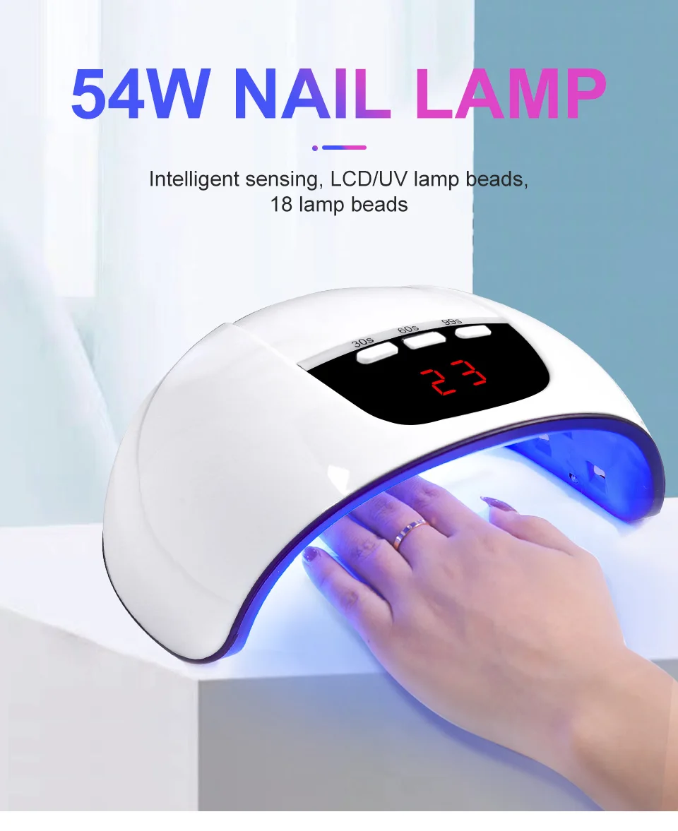 Professional Nail Dryer 18LEDS Infrared Sensor Manicure Nail Lamp for Quick Curing All UV Gel Nail Polish Nail Dryer Salon Tools