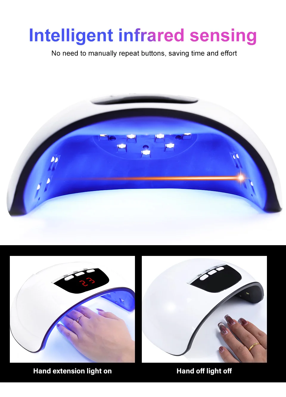 Professional Nail Dryer 18LEDS Infrared Sensor Manicure Nail Lamp for Quick Curing All UV Gel Nail Polish Nail Dryer Salon Tools