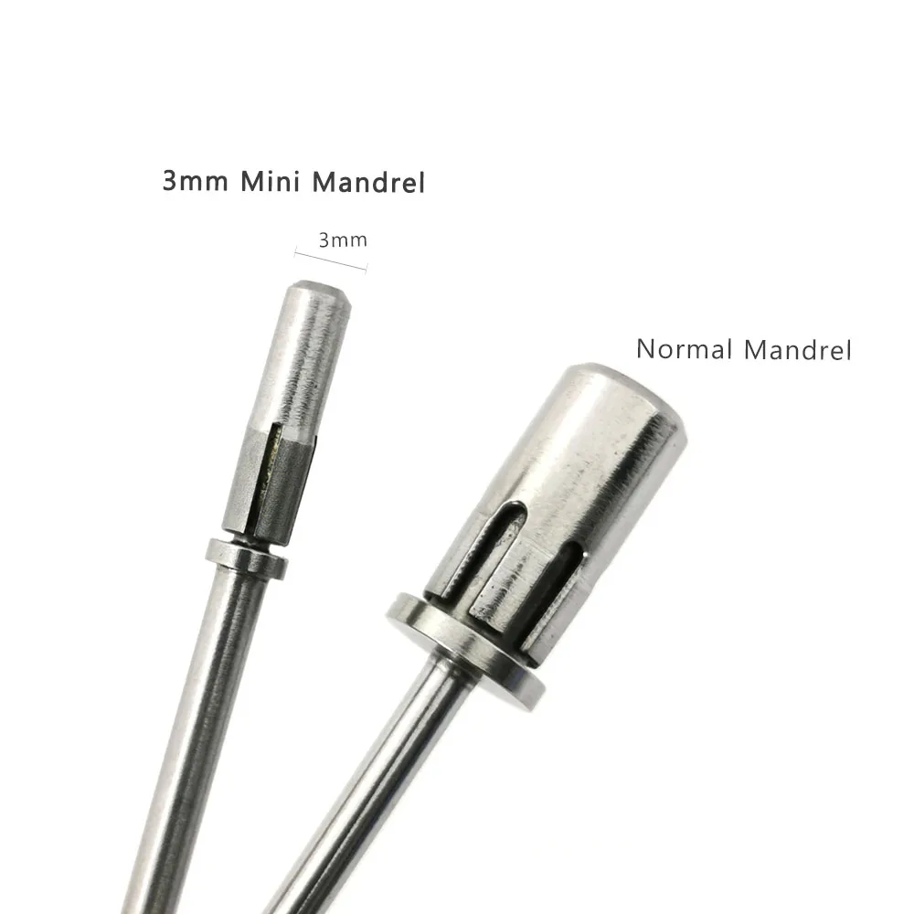 HYTOOS 3mm Mini Stainless Steel Sanding Bands Mandrel 3/32" Shaft Nail Drill Bit Accessories Tool