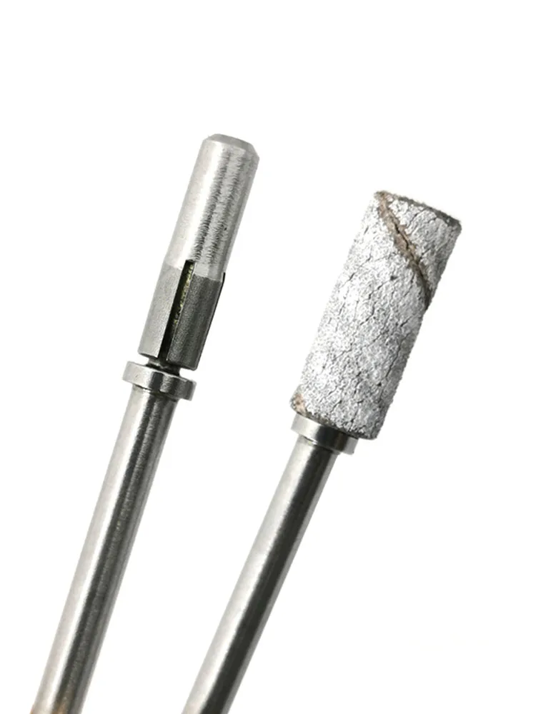 HYTOOS 3mm Mini Stainless Steel Sanding Bands Mandrel 3/32" Shaft Nail Drill Bit Accessories Tool