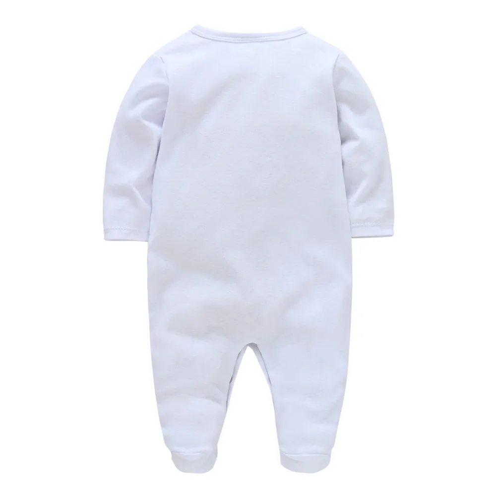 Newborn Baby Boys Romper Royal Crown Prince 100% Cotton Clothing Set with Cap Gloves Infant Girl One-Pieces Footies Sleepsuits