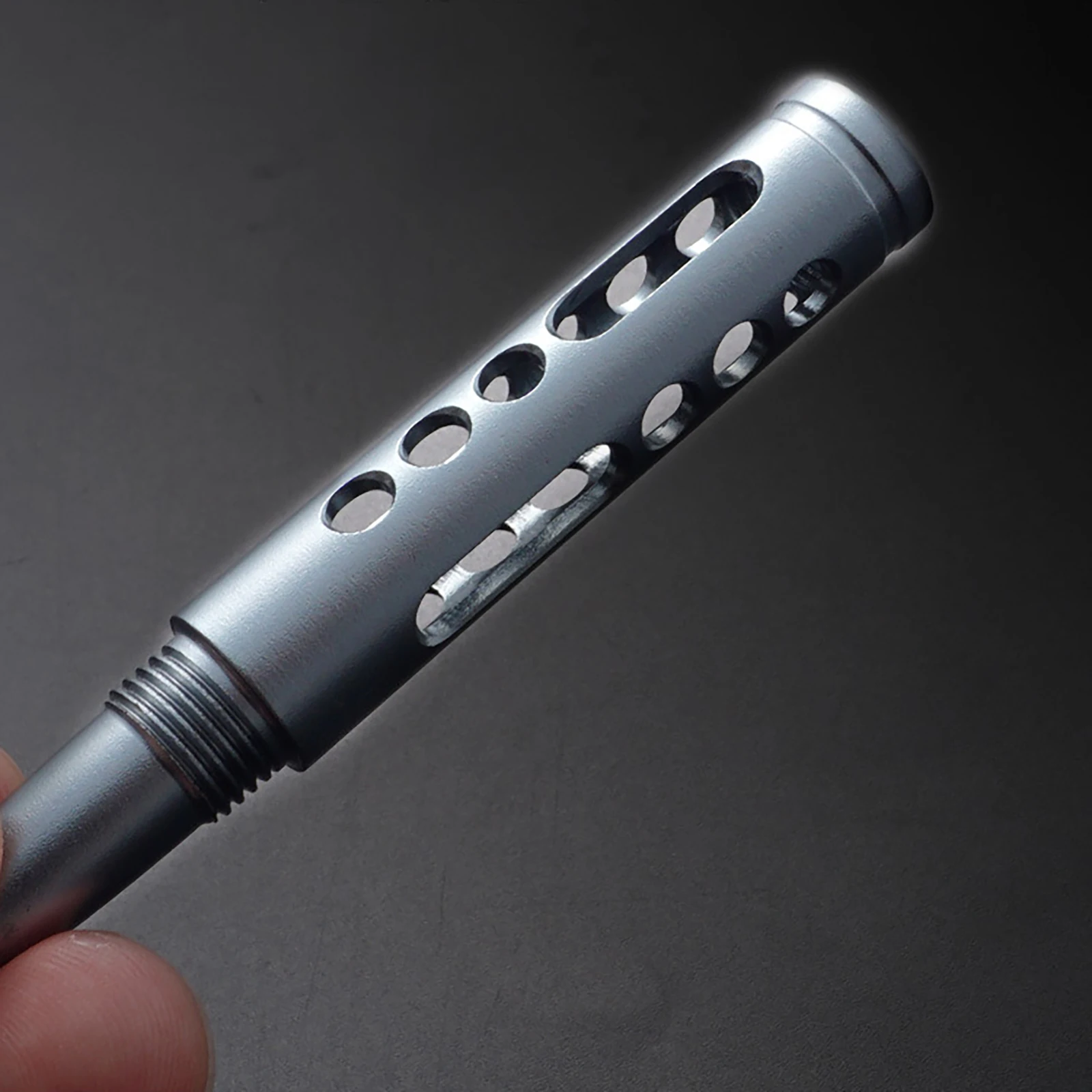 Super Fine Light CNC Aluminum Metal Knock Ballpoint Pen Self Defence Survival Tungsten Breaker EDC