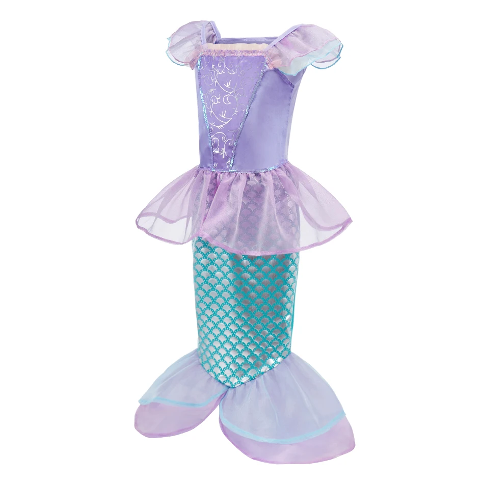 Little Girl Rapunzel Costume Party Fancy Princess Dress Christmas Cosplay Belle Sleeping Beauty Cinderella Carnival Disguise