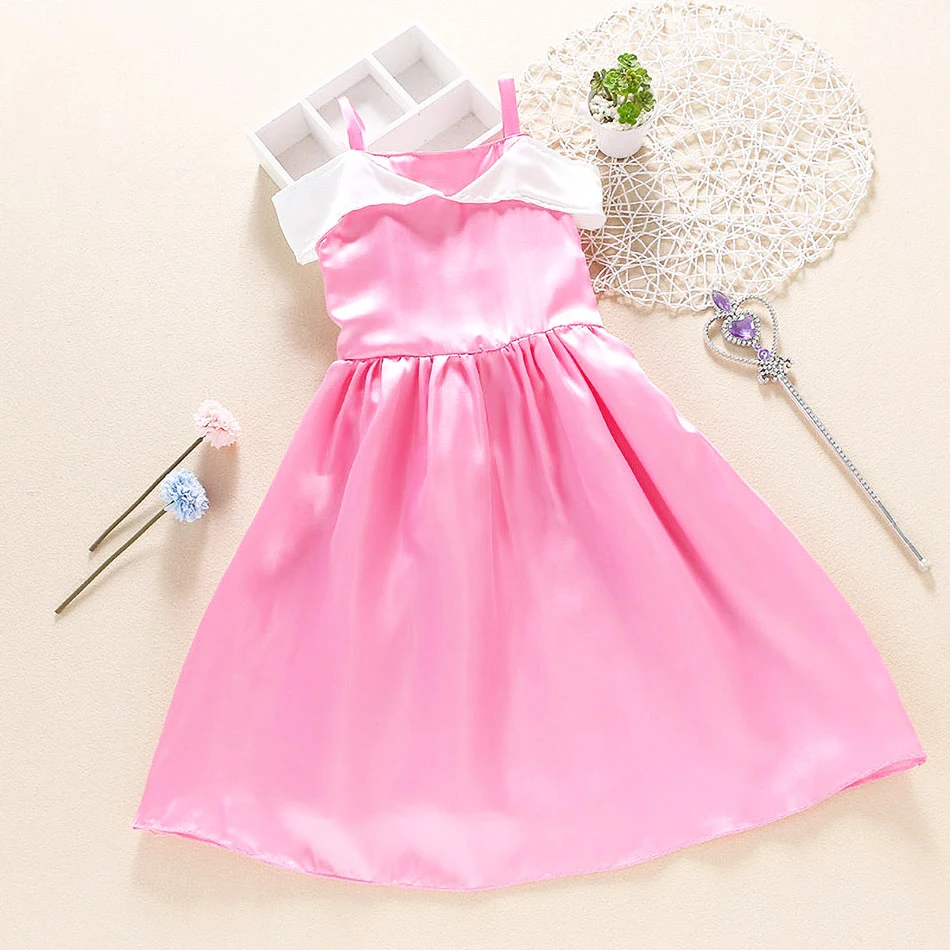 Little Girl Rapunzel Costume Party Fancy Princess Dress Christmas Cosplay Belle Sleeping Beauty Cinderella Carnival Disguise