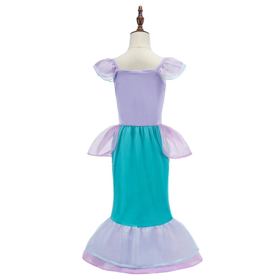 Little Girl Rapunzel Costume Party Fancy Princess Dress Christmas Cosplay Belle Sleeping Beauty Cinderella Carnival Disguise