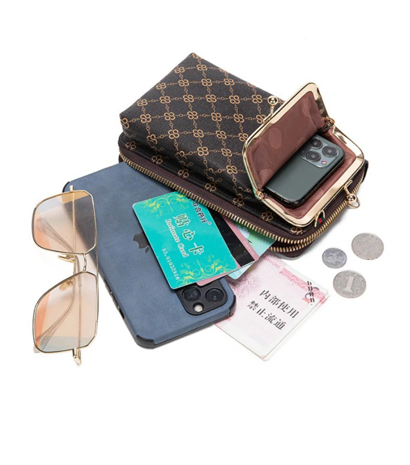 Fashion Women's Shoulder Bag PU Leather Crossbody Bags Zipper Card Holder Wallets Cell Phone Handbag for Women Ladies Gifts