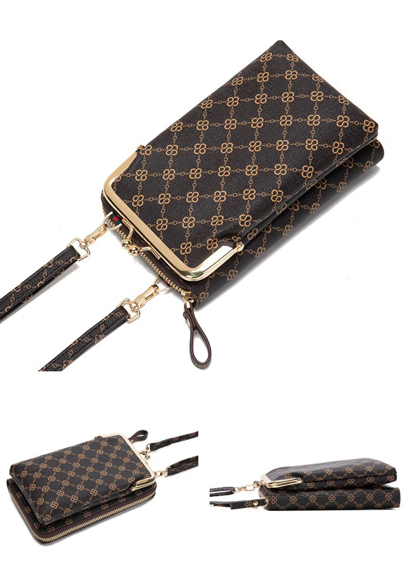 Fashion Women's Shoulder Bag PU Leather Crossbody Bags Zipper Card Holder Wallets Cell Phone Handbag for Women Ladies Gifts