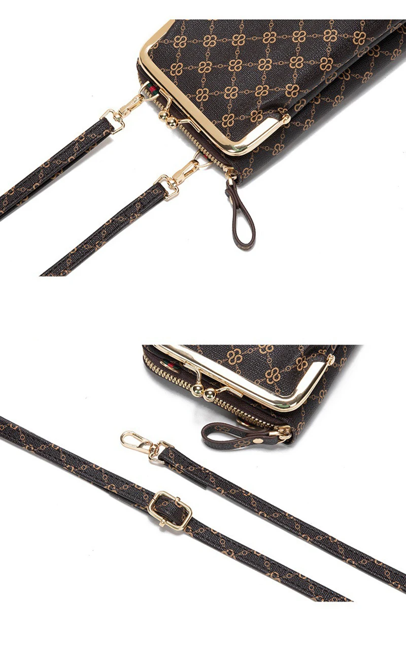 Fashion Women's Shoulder Bag PU Leather Crossbody Bags Zipper Card Holder Wallets Cell Phone Handbag for Women Ladies Gifts