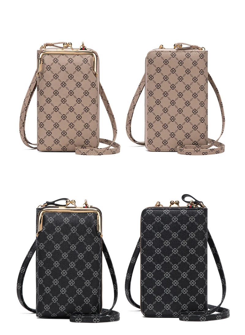 Fashion Women's Shoulder Bag PU Leather Crossbody Bags Zipper Card Holder Wallets Cell Phone Handbag for Women Ladies Gifts