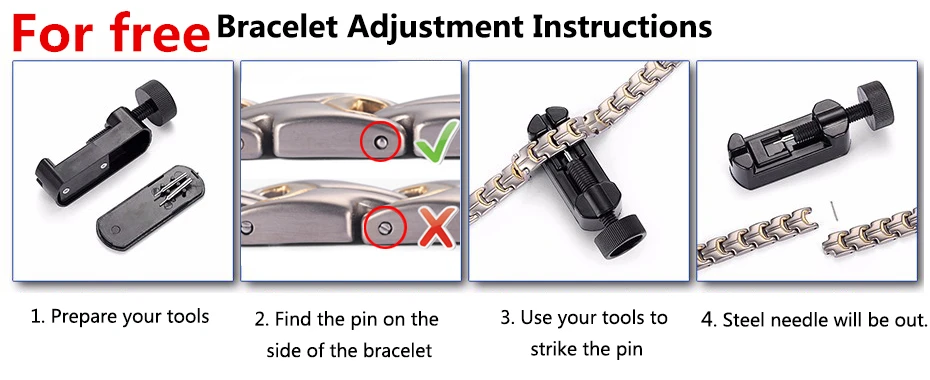 Men's Ceramic Titanium Steel Bracelet Hematite Magnetic Bracelet Anion Anti-Radiation Therapy Bracelet
