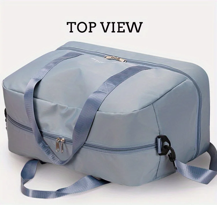 Expandable Travel Duffle Bag for Women, Sports Handbag, Fitness Bag, Large Capacity, One Shoulder Weekend Overnight Bag