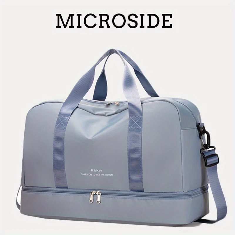 Expandable Travel Duffle Bag for Women, Sports Handbag, Fitness Bag, Large Capacity, One Shoulder Weekend Overnight Bag