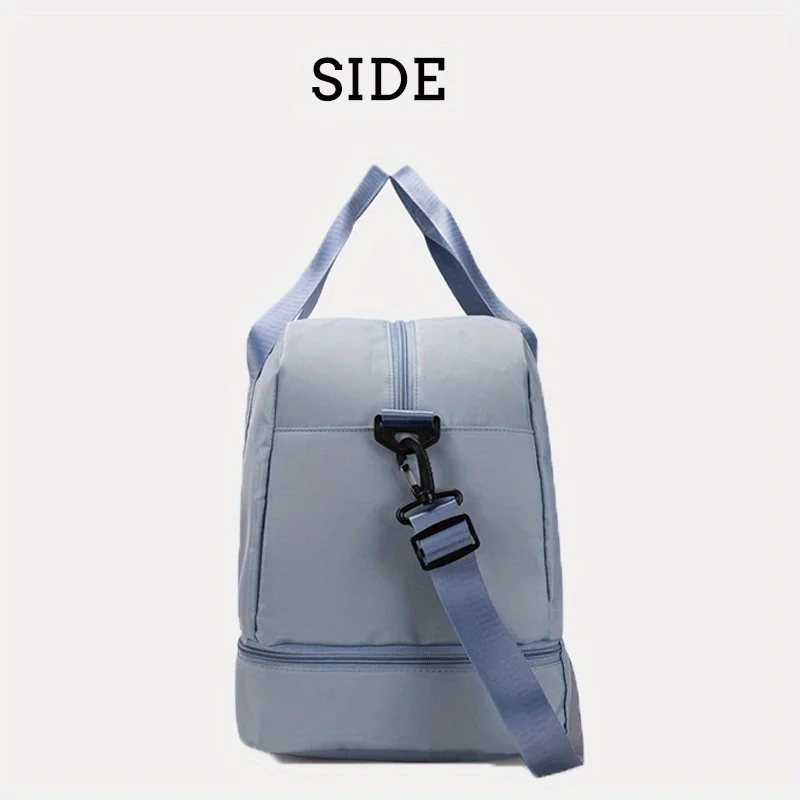 Expandable Travel Duffle Bag for Women, Sports Handbag, Fitness Bag, Large Capacity, One Shoulder Weekend Overnight Bag