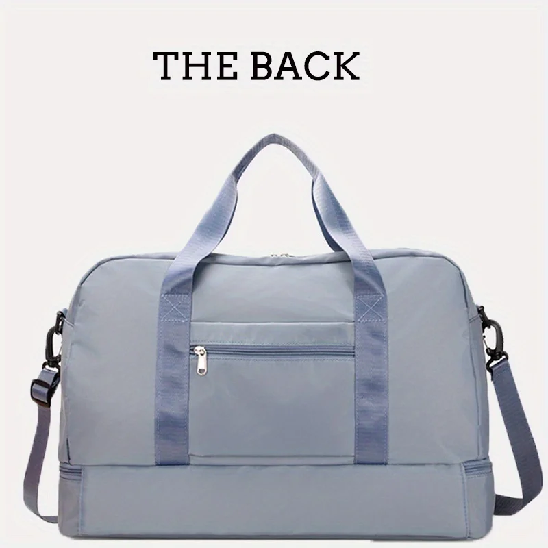 Expandable Travel Duffle Bag for Women, Sports Handbag, Fitness Bag, Large Capacity, One Shoulder Weekend Overnight Bag