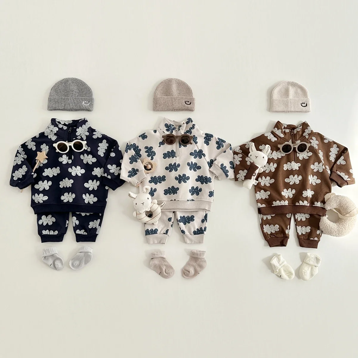 New Autumn Baby Clothes Sets Boys Girls Sweatshirts Long Sleeve Pullover + Sweatpants Suit Kids Outfit 2Pcs Children Clothes