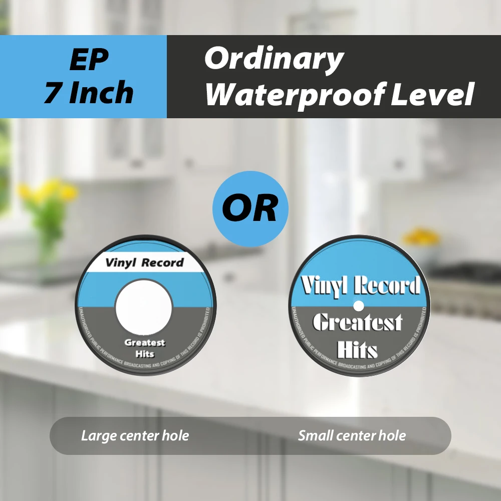 LP Vinyl Record Cleaner Clamp Vinyl Record Label Saver Protector Waterproof Clean Tool With Handle Use For 7-12 Inch EPs LPs